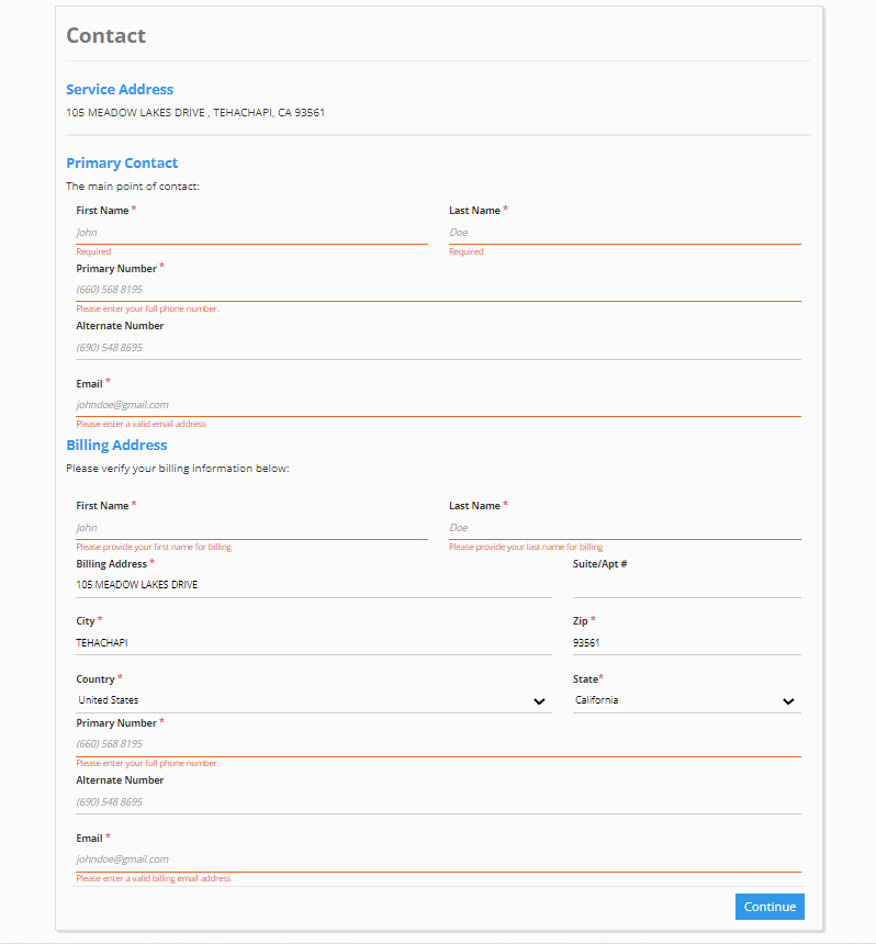 how to place an order at race communications